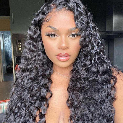 Human Hair 4x4 Lace Closure Natural Wave Wig