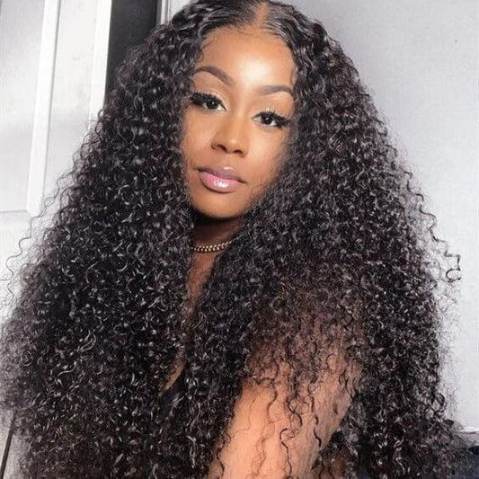 Human Hair 13x4 Full Lace Front Deep Curly Wig