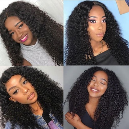 HD - Human Hair 5x5 Lace Closure Kinky Curly Wig