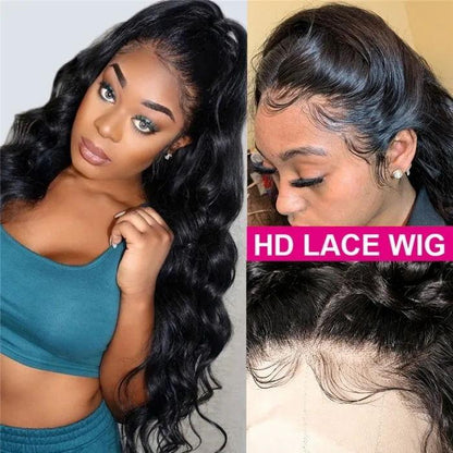 HD - Human Hair 5x5 Lace Closure Body Wave Wig