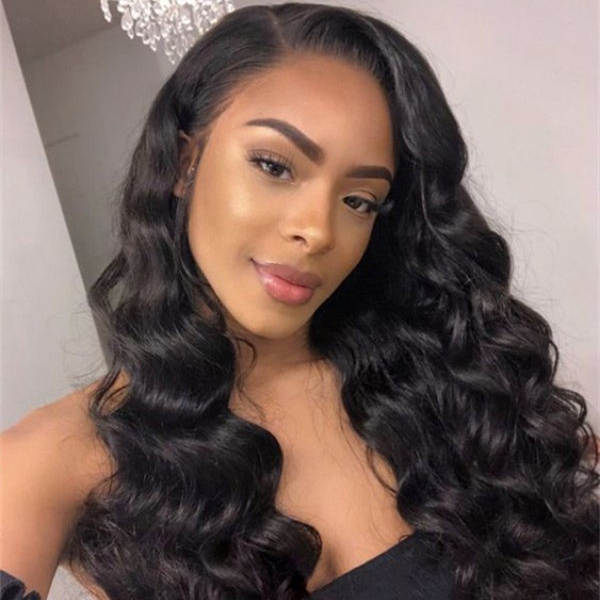 Human Hair 13x4 Full Lace Front Loose Wave Wig