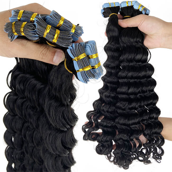 Deep Wave Tape In Hair Extensions