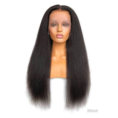 HD - Human Hair 13x4 Lace Front Kinky Straight Wig