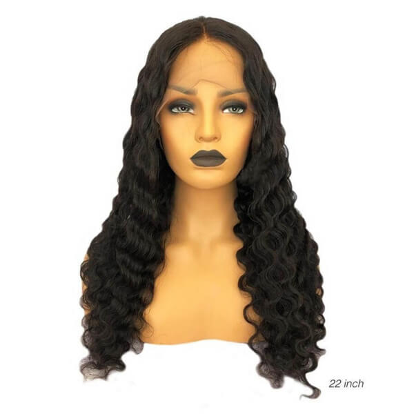 Human Hair 4x4 Lace Closure Deep Wave Wig