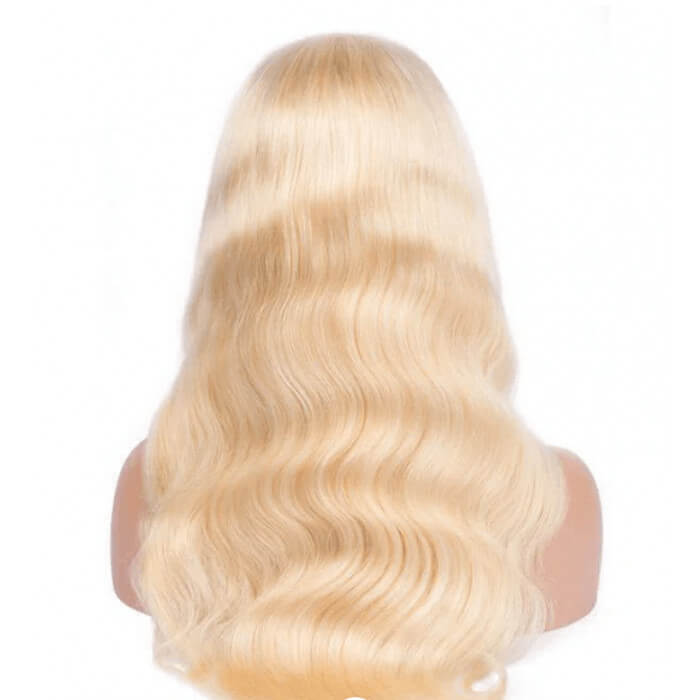 Human Hair 13x4 Lace Front #613 Blonde Body Wave Wig