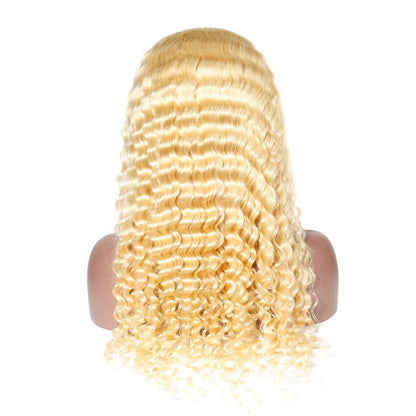 Human Hair 13x4 Lace Front #613 Blonde Deep Wave Wig