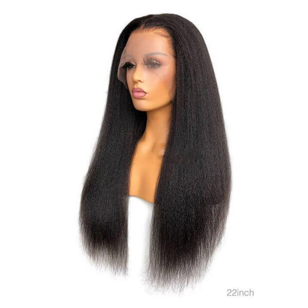 HD - Human Hair 13x4 Lace Front Kinky Straight Wig