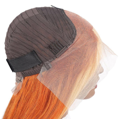 Human Hair 13x4 Lace Front Ginger #613 Blonde Wig - All textures are customizable