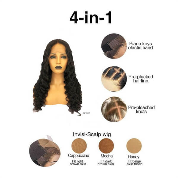 Human Hair 13x6 Lace Front Deep Wave Wig