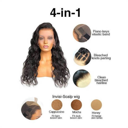 Human Hair 13x6 Lace Front Natural Wave Wig